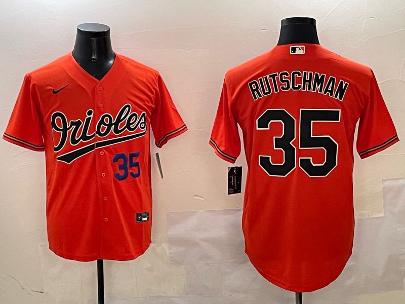 Men Baltimore Orioles #35 Rutschman Orange Game 2025 Nike MLB Jersey style 6->baltimore orioles->MLB Jersey